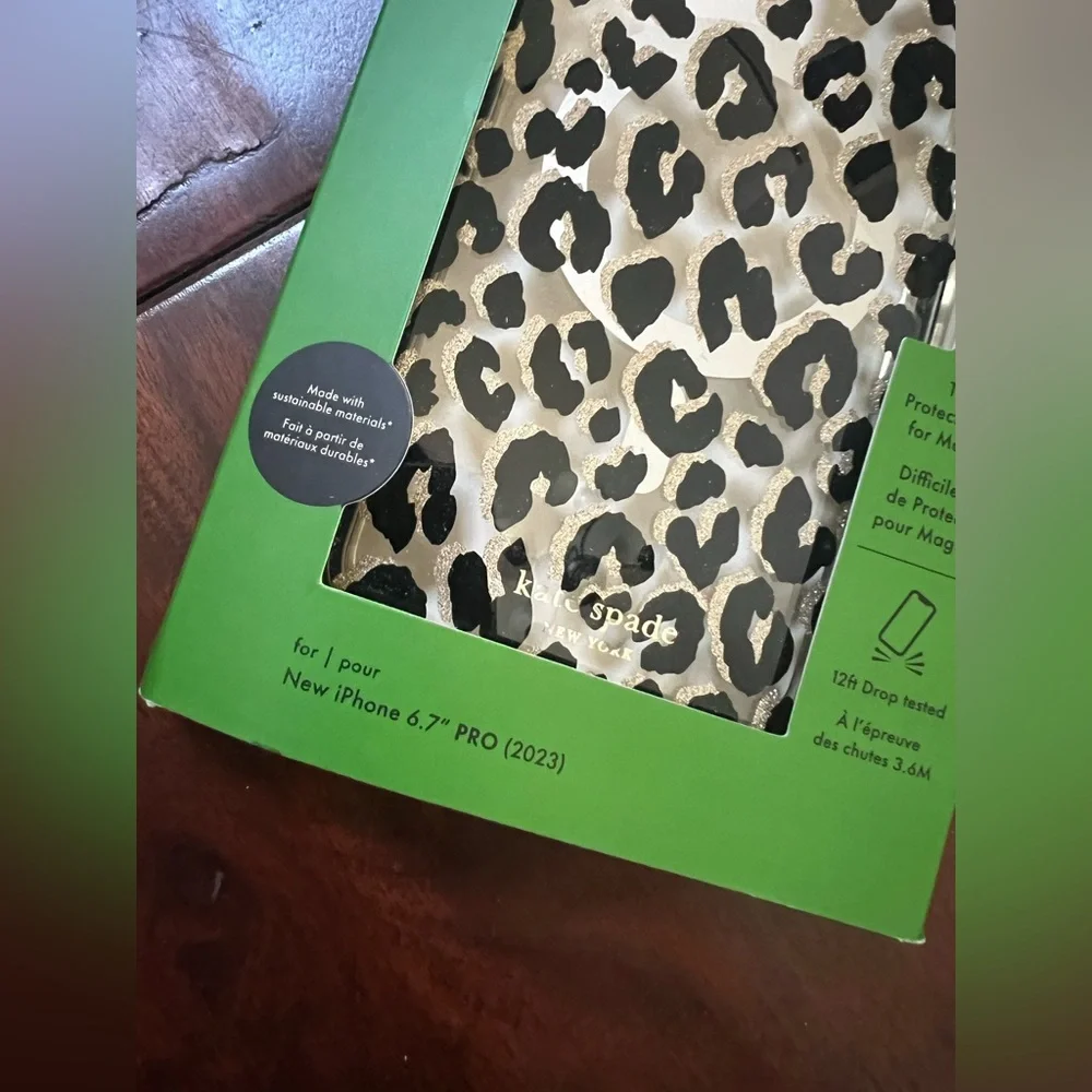 Kate Spade Protective Case with MagSafe For iPhone 15 Pro Max- City Leopard